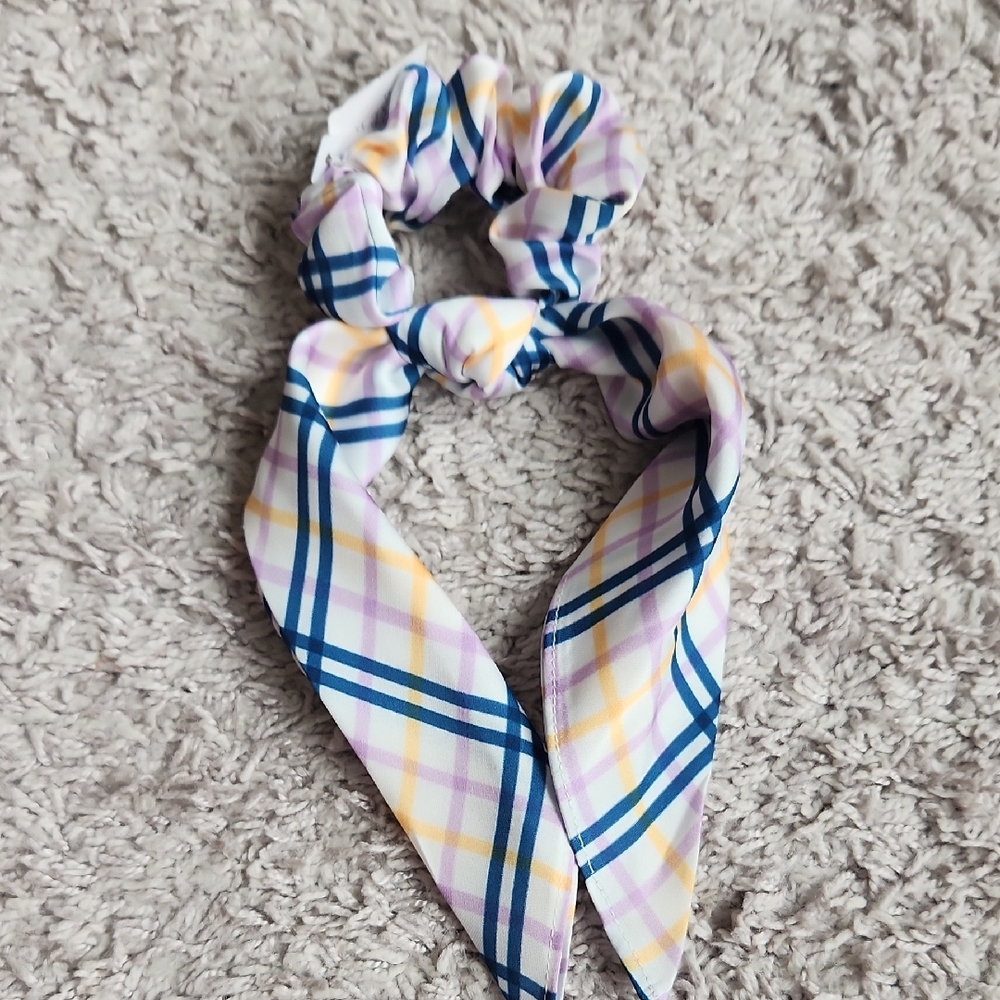 Plaid Scrunchie with Bow